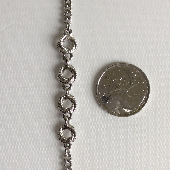 Vintage MONET Long Silver Necklace - Picture 4 of 5